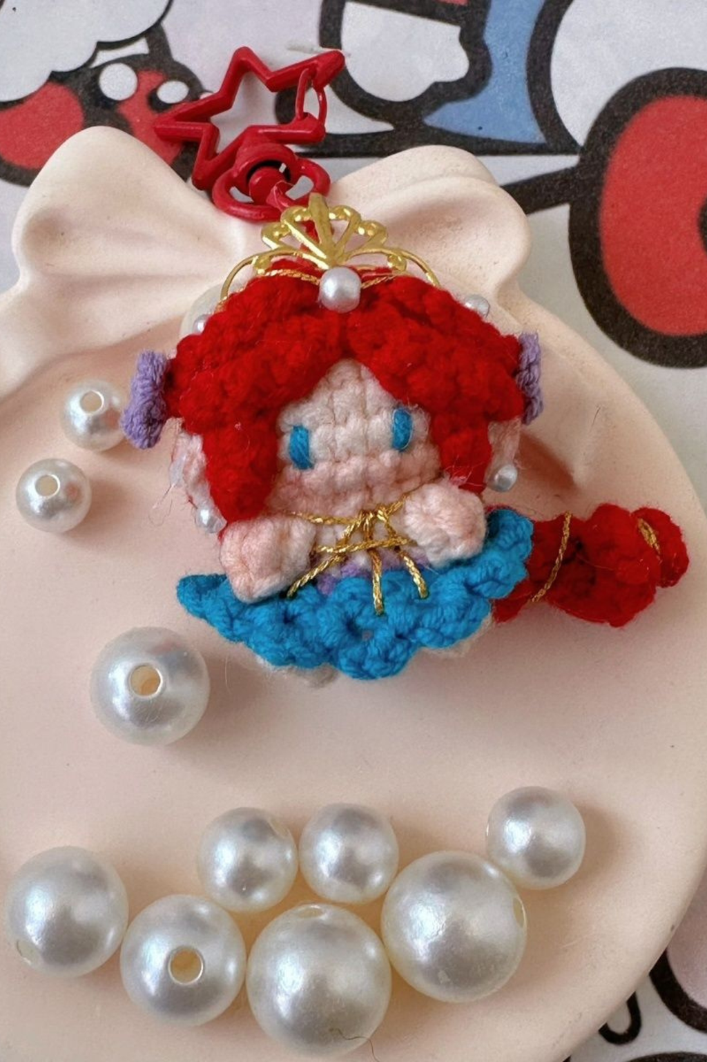 Finished Product Custom Identity V Gardener Grace Game Fan Art - Handmade Crochet Keychain Charm
