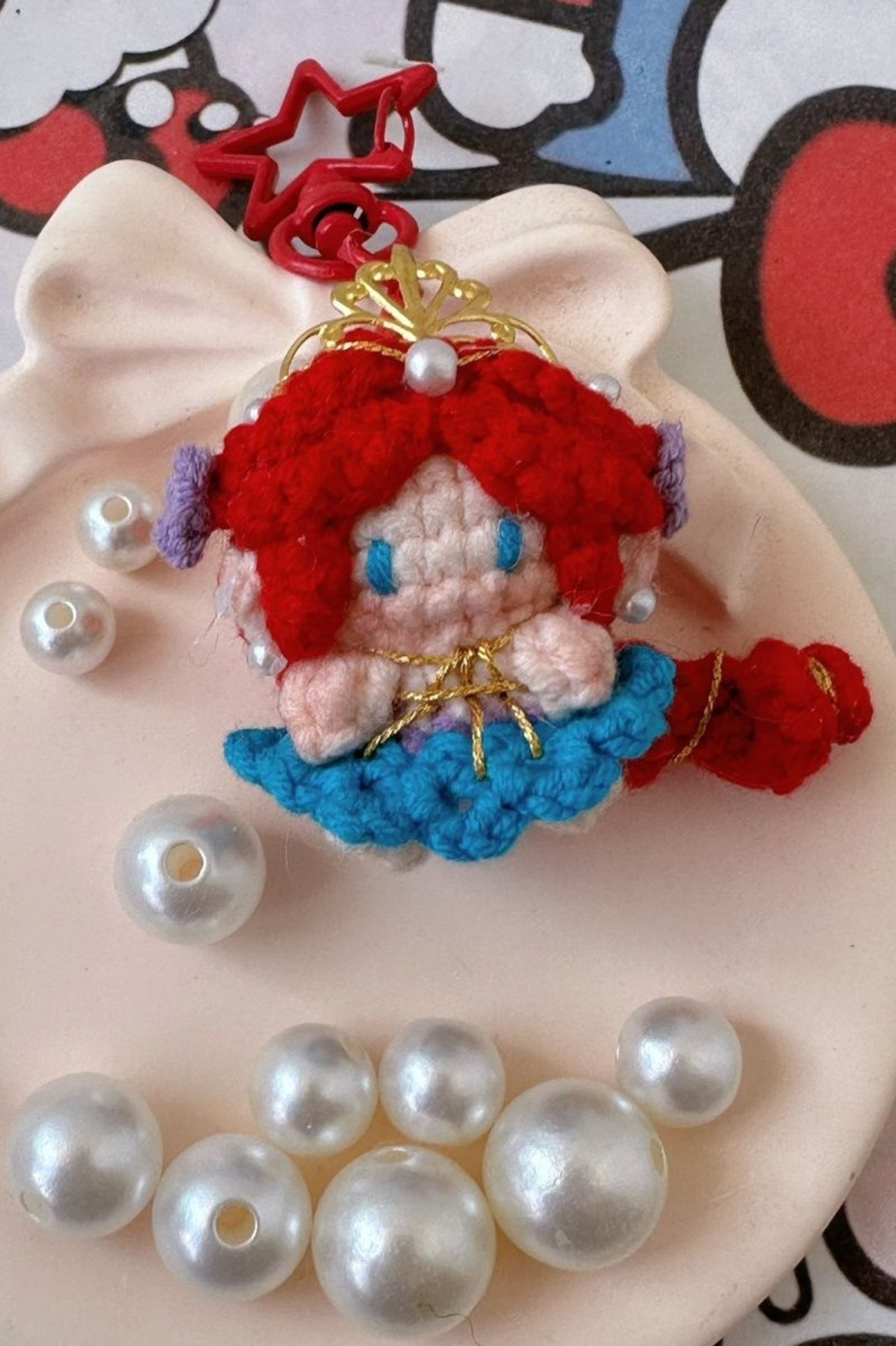 Finished Product Custom Identity V Gardener Grace Game Fan Art - Handmade Crochet Keychain Charm