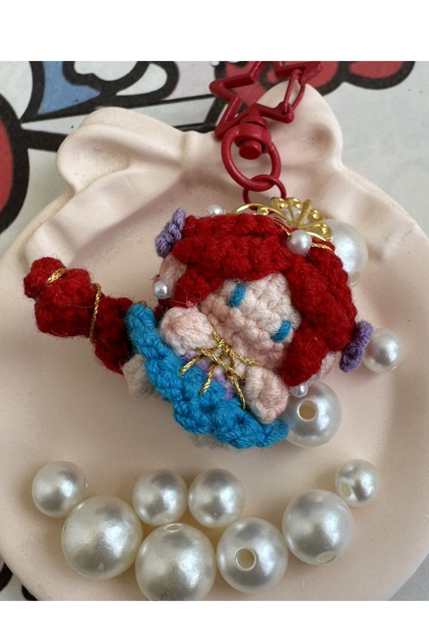 Finished Product Custom Identity V Gardener Grace Game Fan Art - Handmade Crochet Keychain Charm