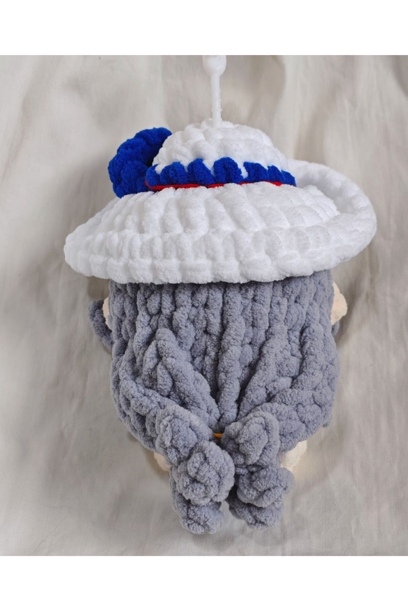 Finished Product Arknights Game Skadi Hand-Crocheted Finished Yarn Doll Keychain