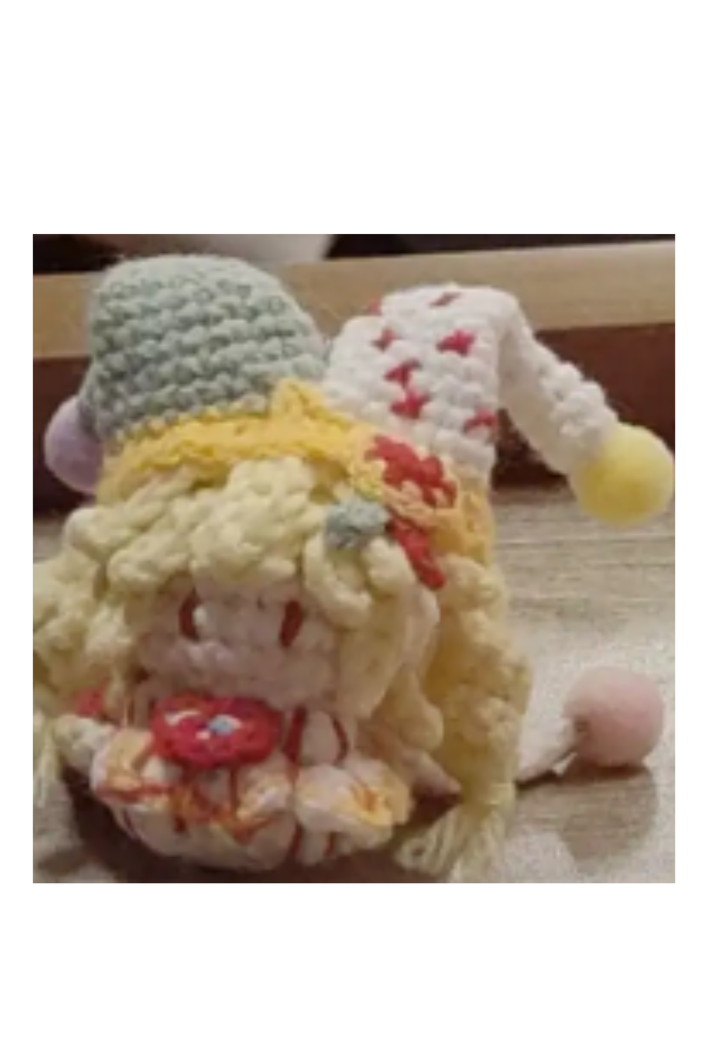 Finished Product Custom Infinity Nikki Game Fan Art - Handmade Crochet Keychain Charm（Carnival Night Clown Style）