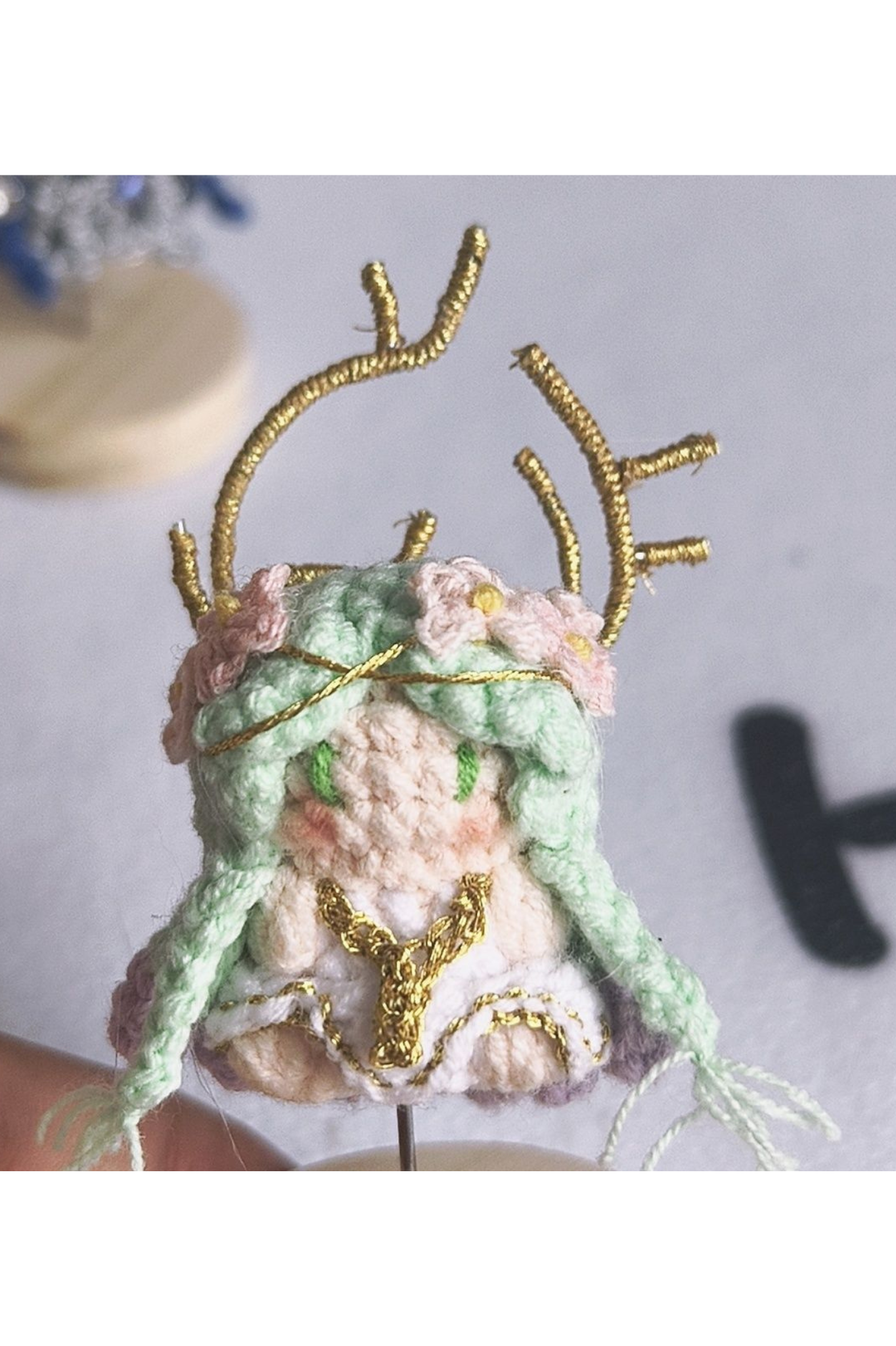 Finished Product Custom Honor of Kings Game Fan Art Diao Chan- Handmade Crochet Keychain Charm