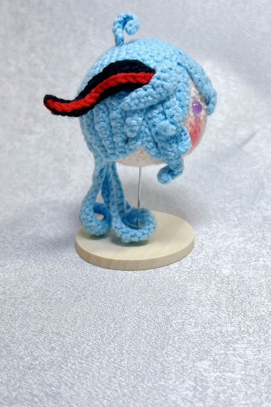 [Finished Product] Custom  Ganyu (Coconut Sheep) Game Fan Art - Handmade Crochet Keychain Charm