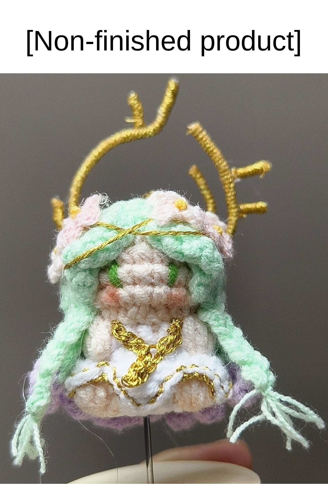 Finished Product Custom Honor of Kings Game Fan Art Diao Chan- Handmade Crochet Keychain Charm