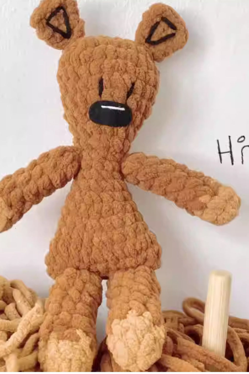 [Promotion!]  Finished Product Classic Teddy Bear - Handmade Crochet Doll Decor & Accessory