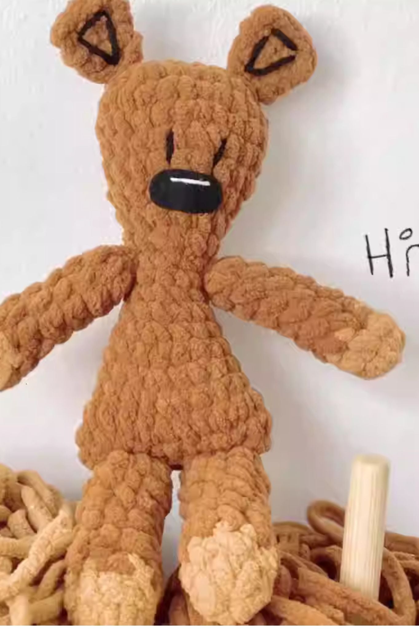 [Promotion!]  Finished Product Classic Teddy Bear - Handmade Crochet Doll Decor & Accessory