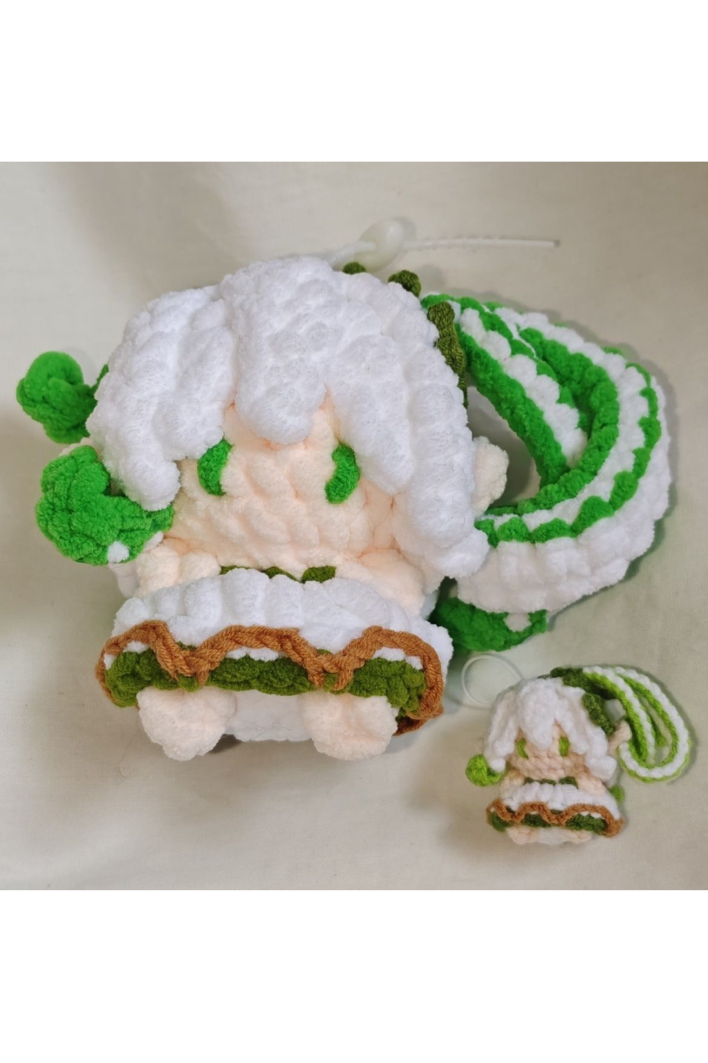 [Finished Product] Custom Nahida（Buer）the Genshin Game Fan Art - Handmade Crochet Keychain Charm