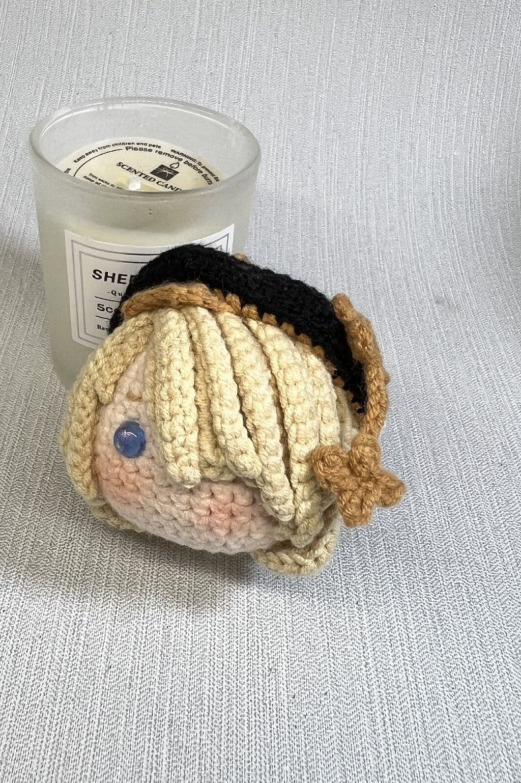 [Finished Product] Custom Freminet the Genshin Game Fan Art - Handmade Crochet Keychain Charm