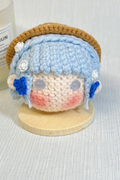 [Finished Product] Custom Kamisato Ayaka the Genshin Game Fan Art - Handmade Crochet Keychain Charm