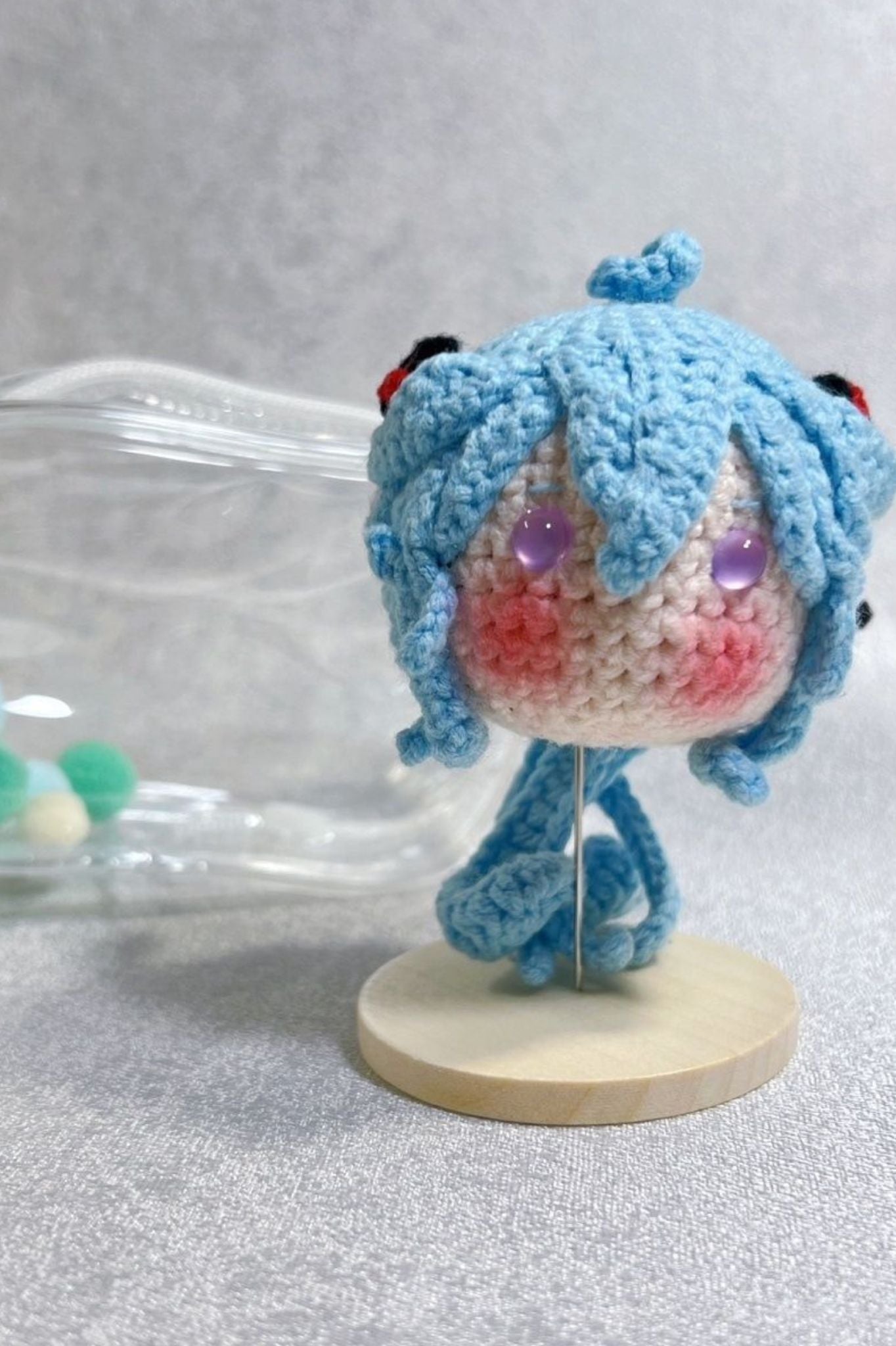 [Finished Product] Custom  Ganyu (Coconut Sheep) Game Fan Art - Handmade Crochet Keychain Charm
