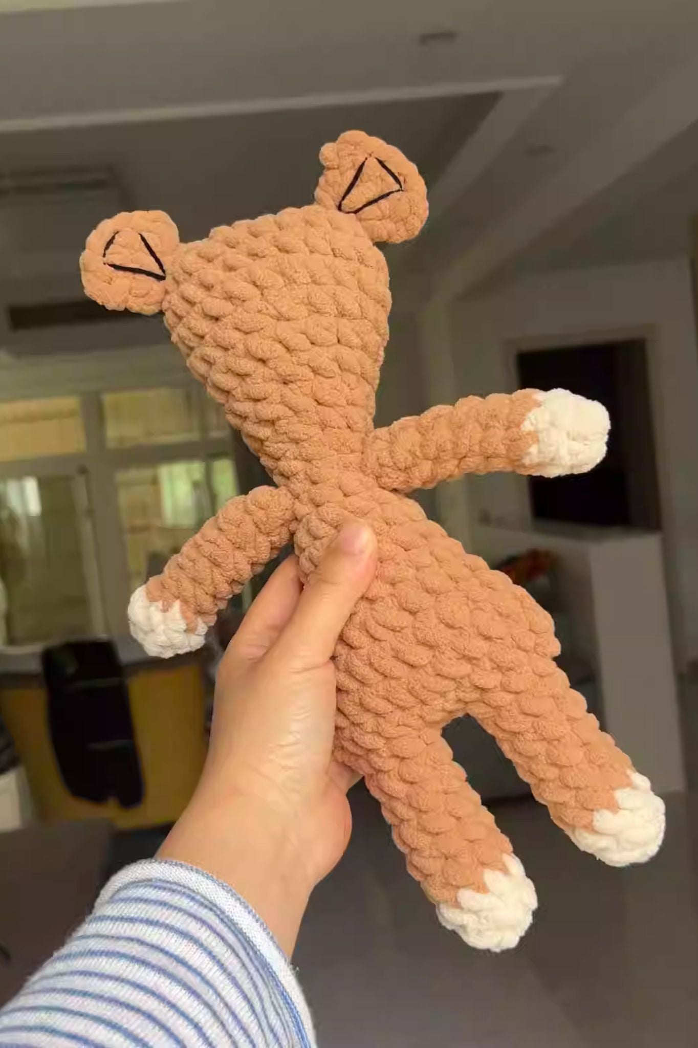 [Promotion!]  Finished Product Classic Teddy Bear - Handmade Crochet Doll Decor & Accessory