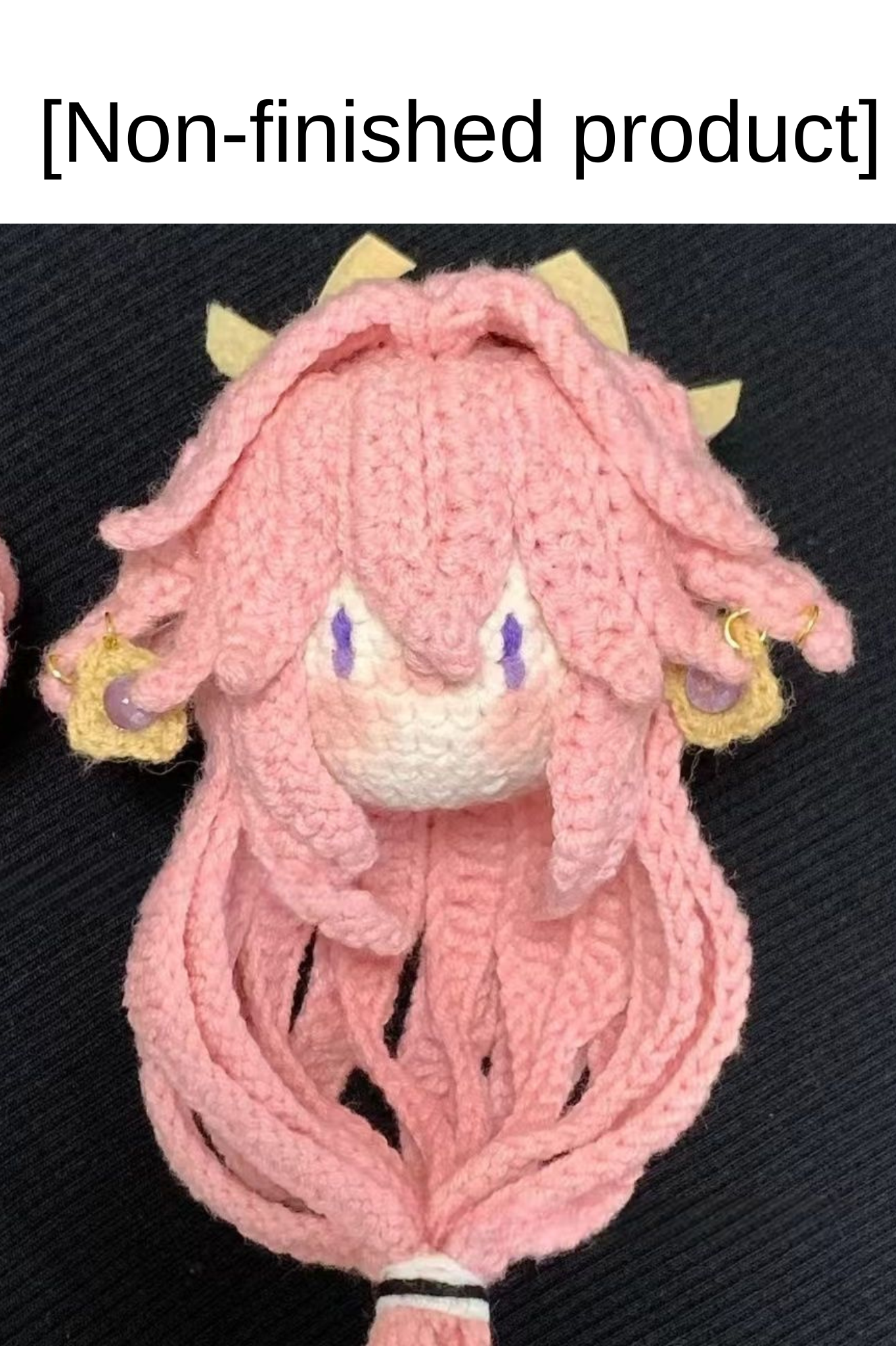 Custom Yae Miko the Genshin Game Fan Art - Handmade Crochet Keychain Charm
