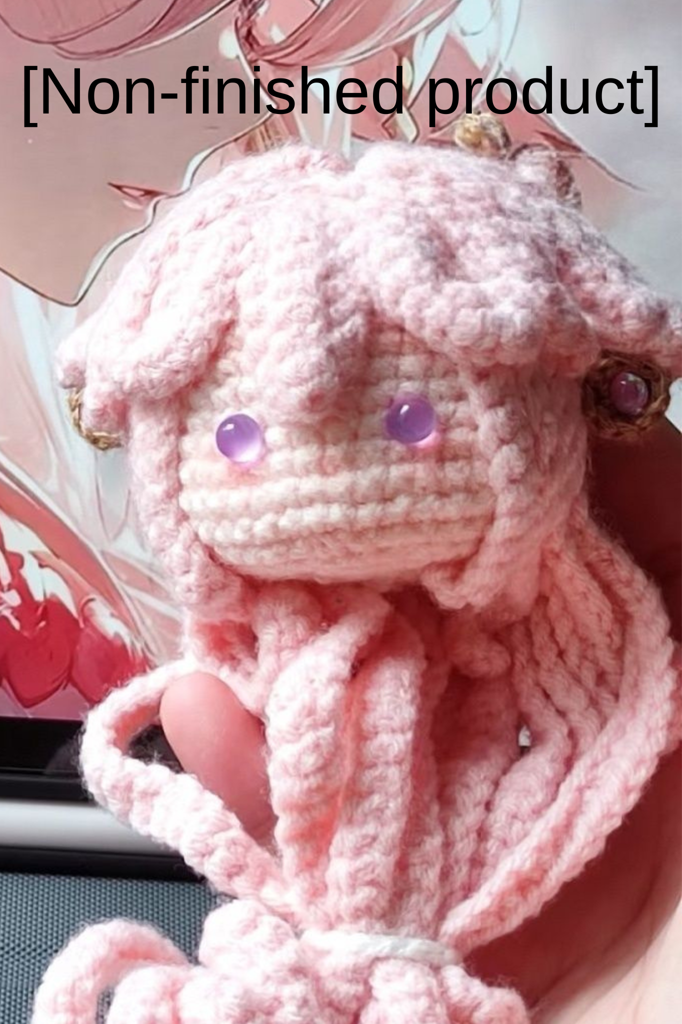 Custom Yae Miko the Genshin Game Fan Art - Handmade Crochet Keychain Charm