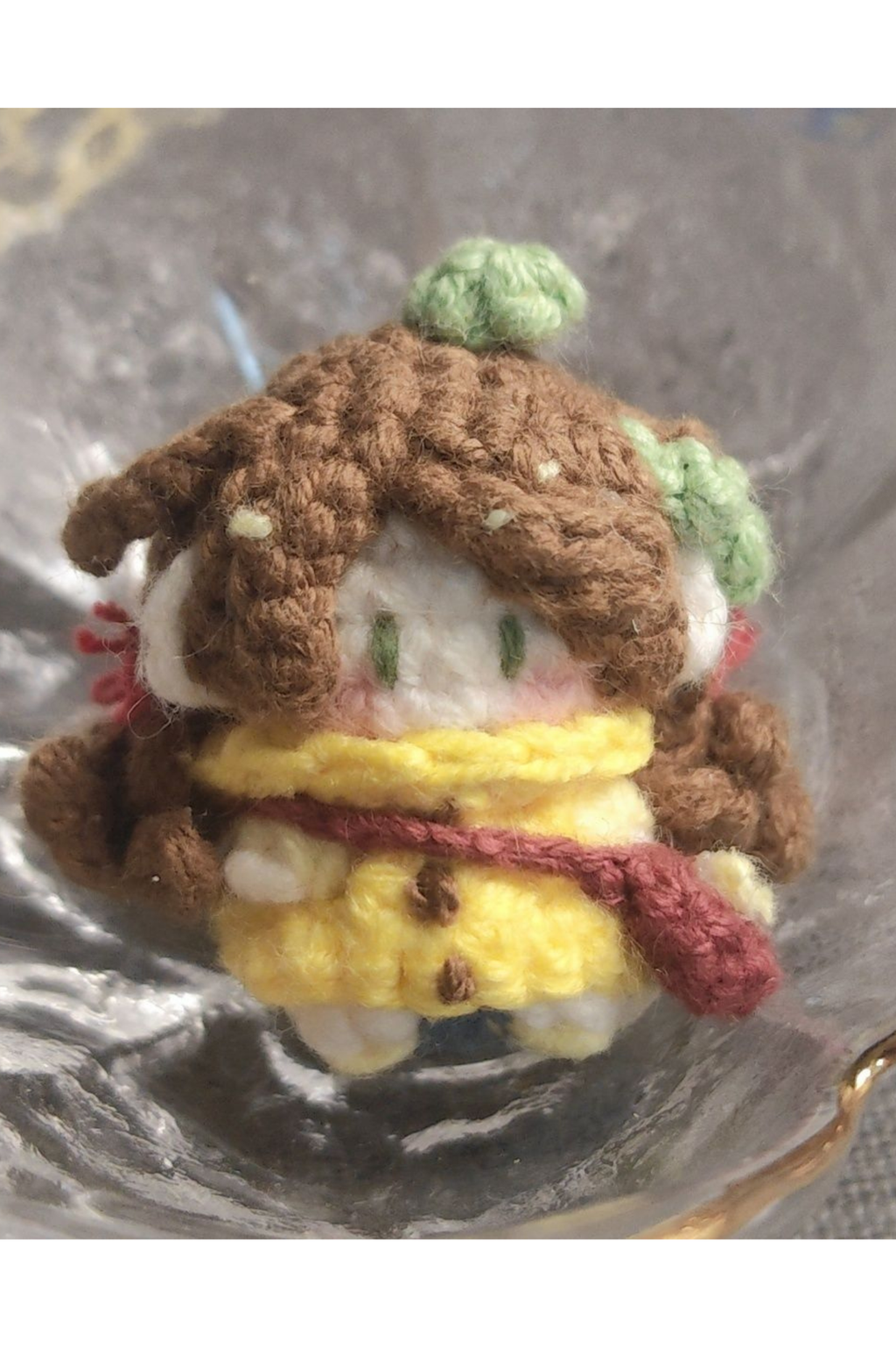 Finished Product Custom Honor of Kings Game Fan Art A GU DUO- Handmade Crochet Keychain Charm