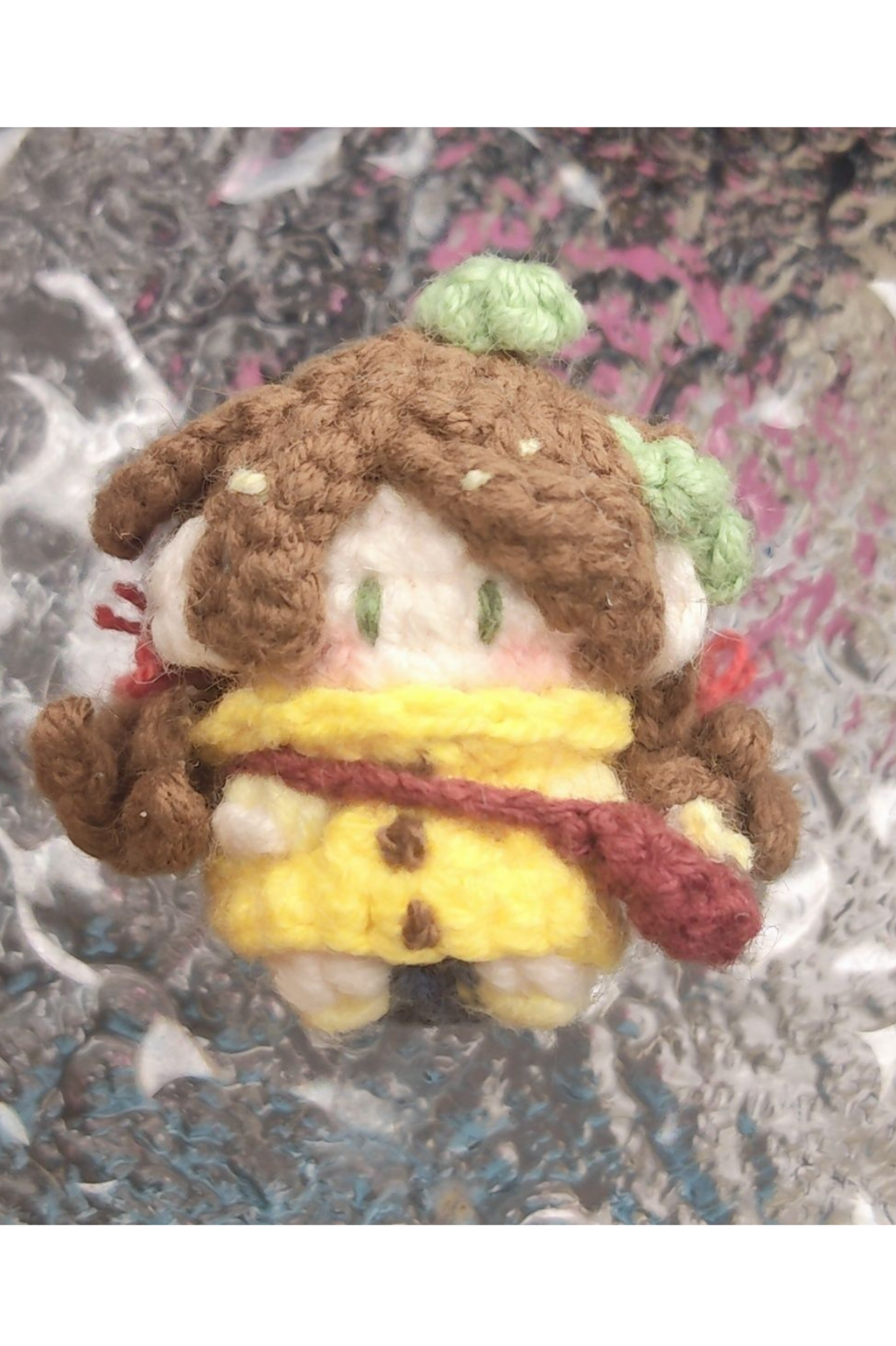 Finished Product Custom Honor of Kings Game Fan Art A GU DUO- Handmade Crochet Keychain Charm