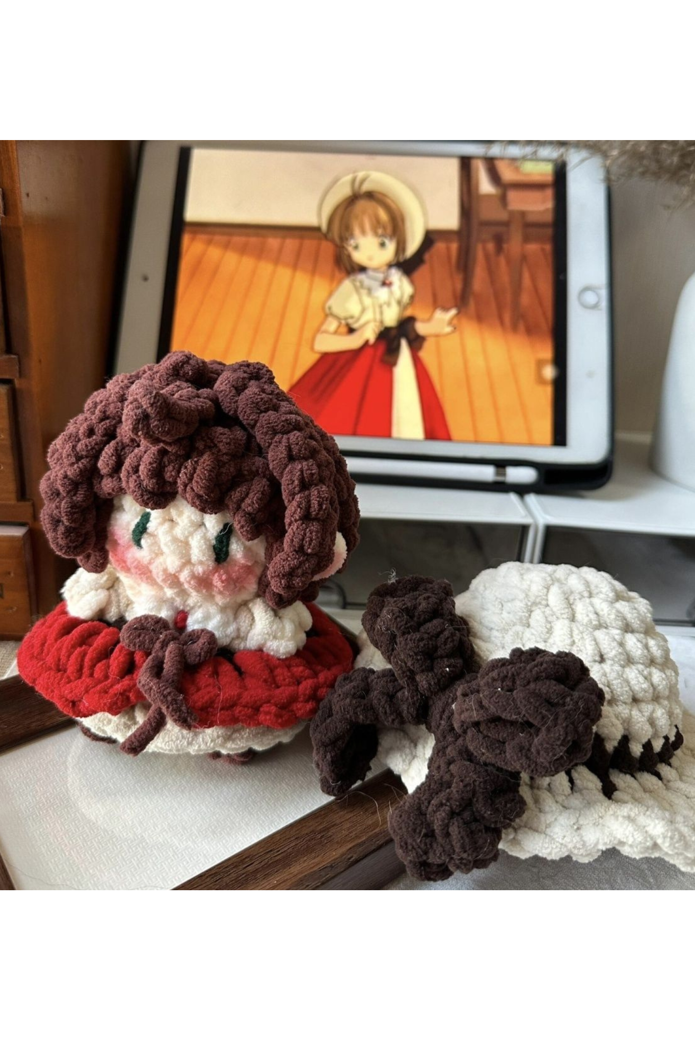 Finished Product Custom Cardcaptor Sakura Doll Fan Art - Handmade Crochet Keychain Charm