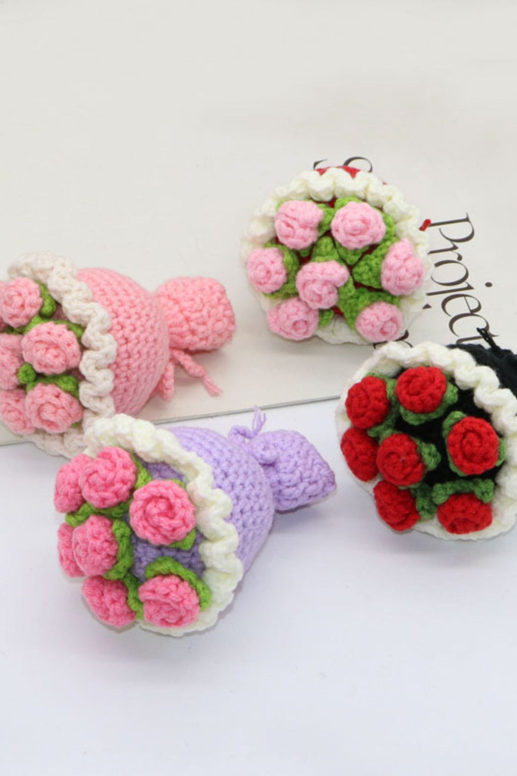 [Promotion!]Finished Product Handmade Crochet Bouquet Charms - Keychain & Decor Collection