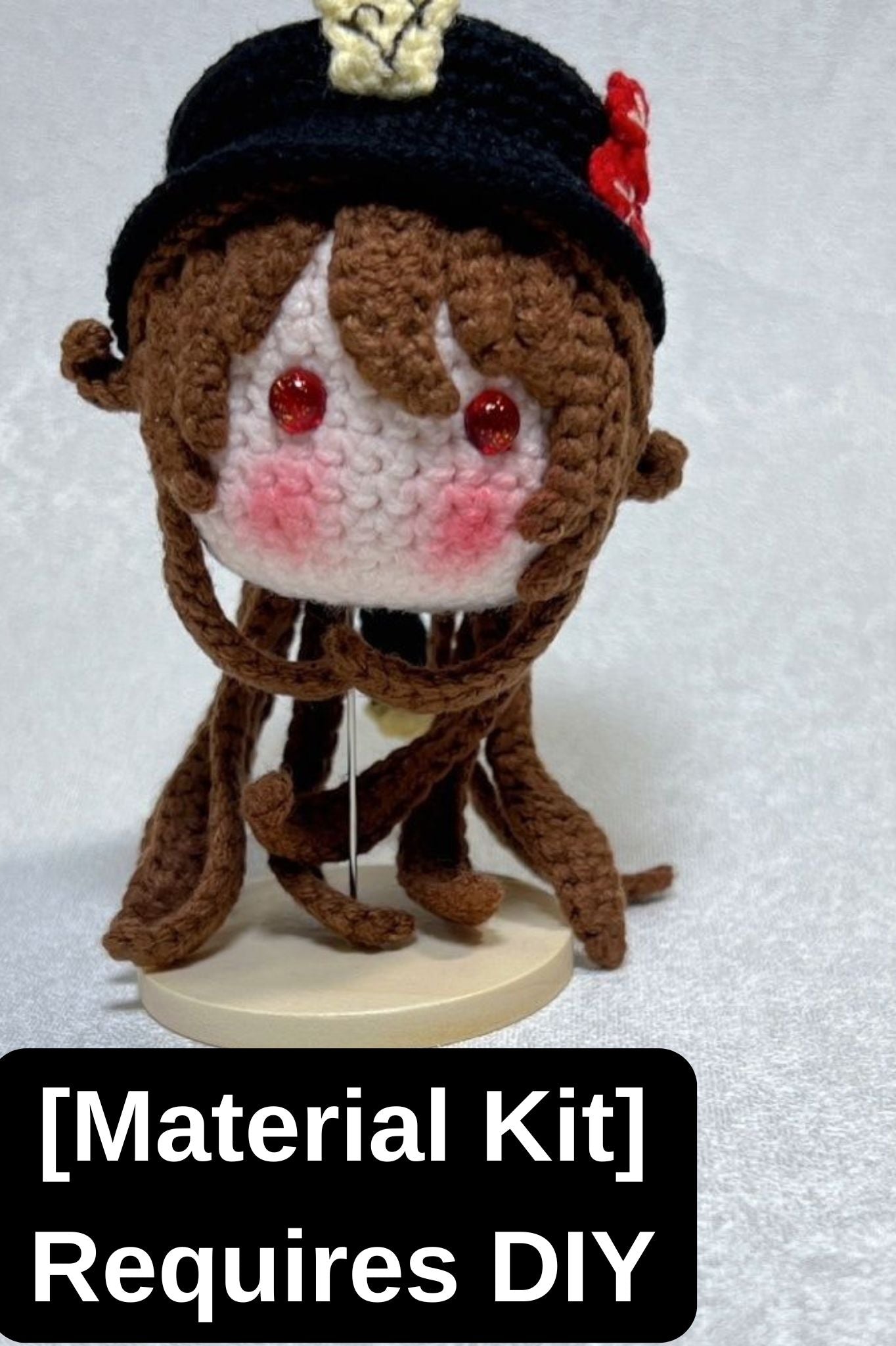 [Finished Product] Custom Genshin Impact Hu Tao [Fan Art] - Handmade Crochet Keychain Charm