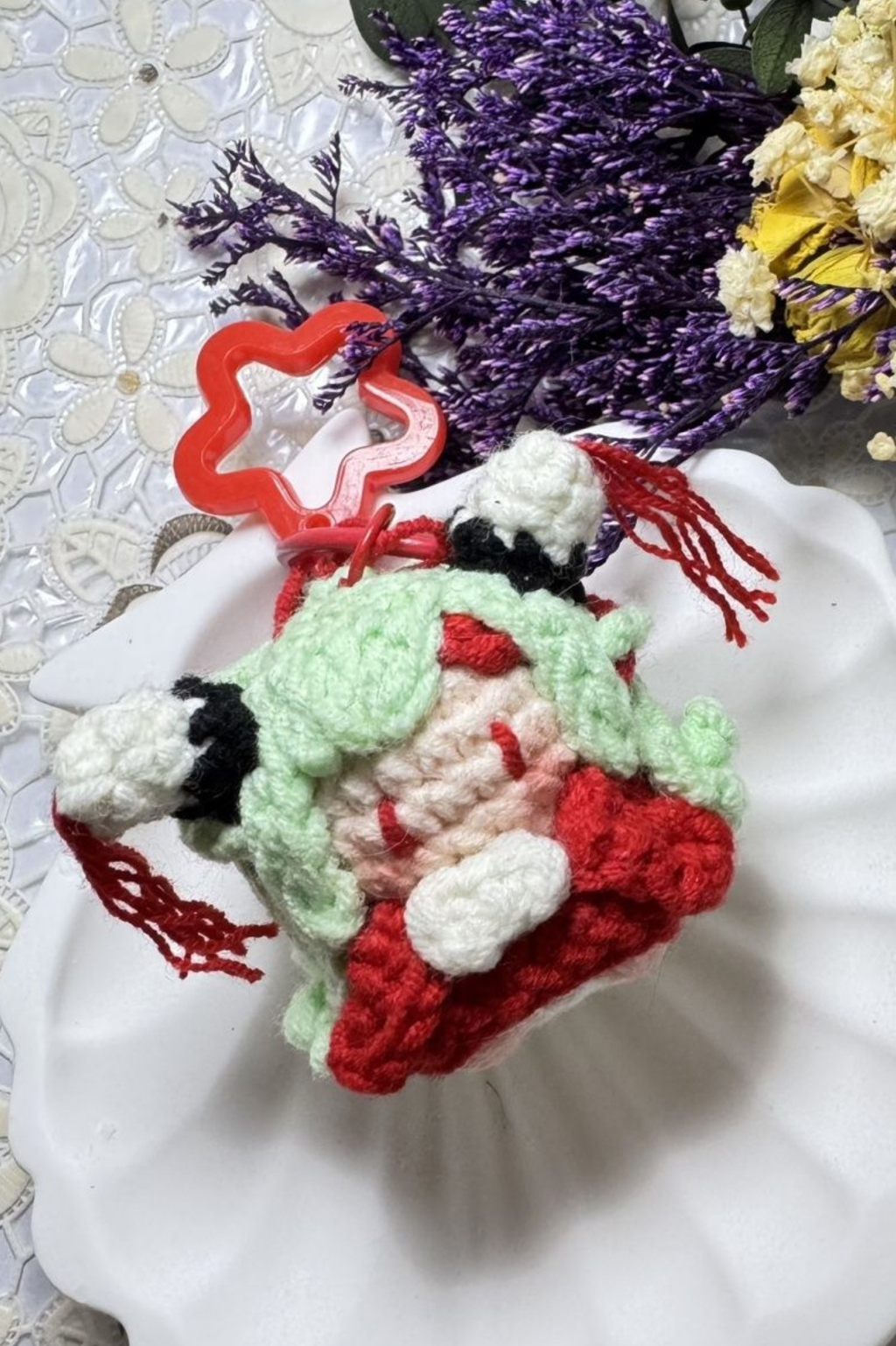 Finished Product Custom Honor of Kings Game Fan Art SHAO SIYUAN- Handmade Crochet Keychain Charm