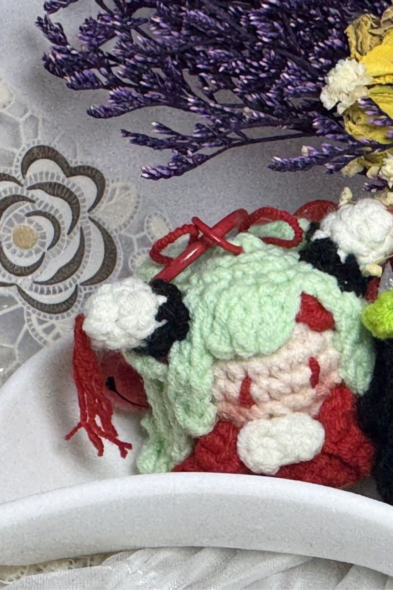 Finished Product Custom Honor of Kings Game Fan Art SHAO SIYUAN- Handmade Crochet Keychain Charm