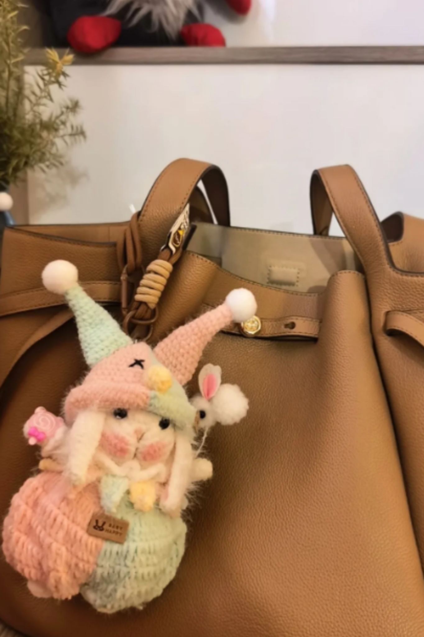 Christmas Clown Bunny Knitted Doll-Cute Christmas decorations handmade crochet items