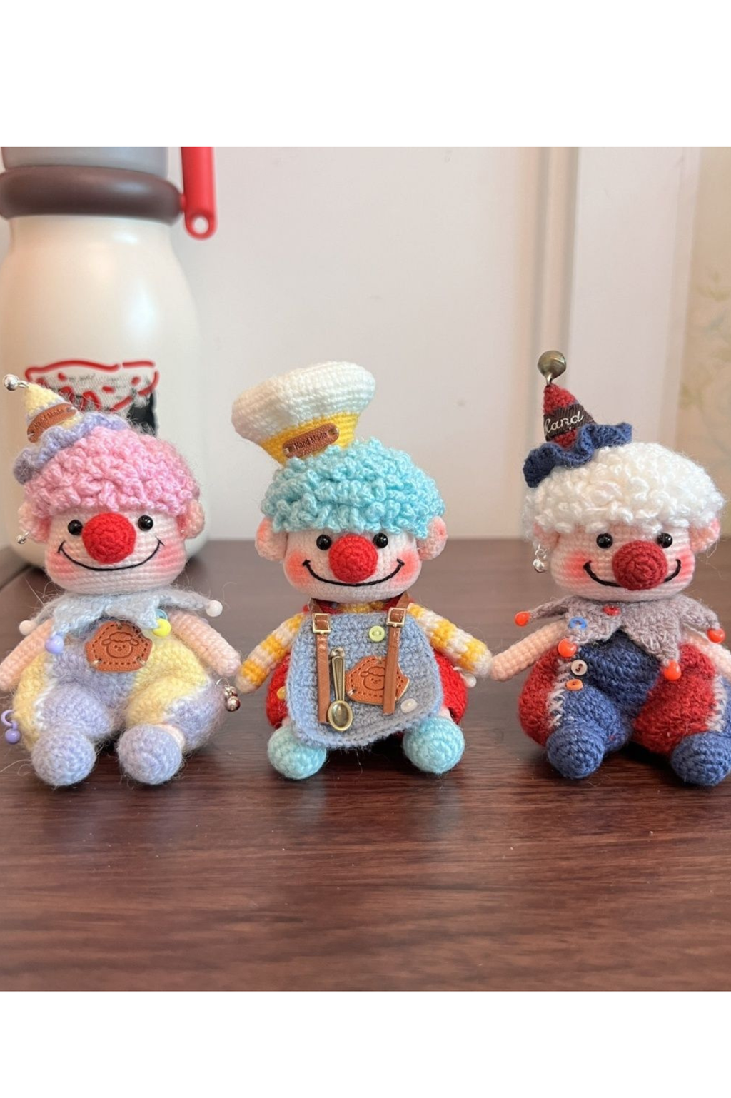 Christmas Clown Knitted Doll-Funny Christmas decorations handmade crochet items