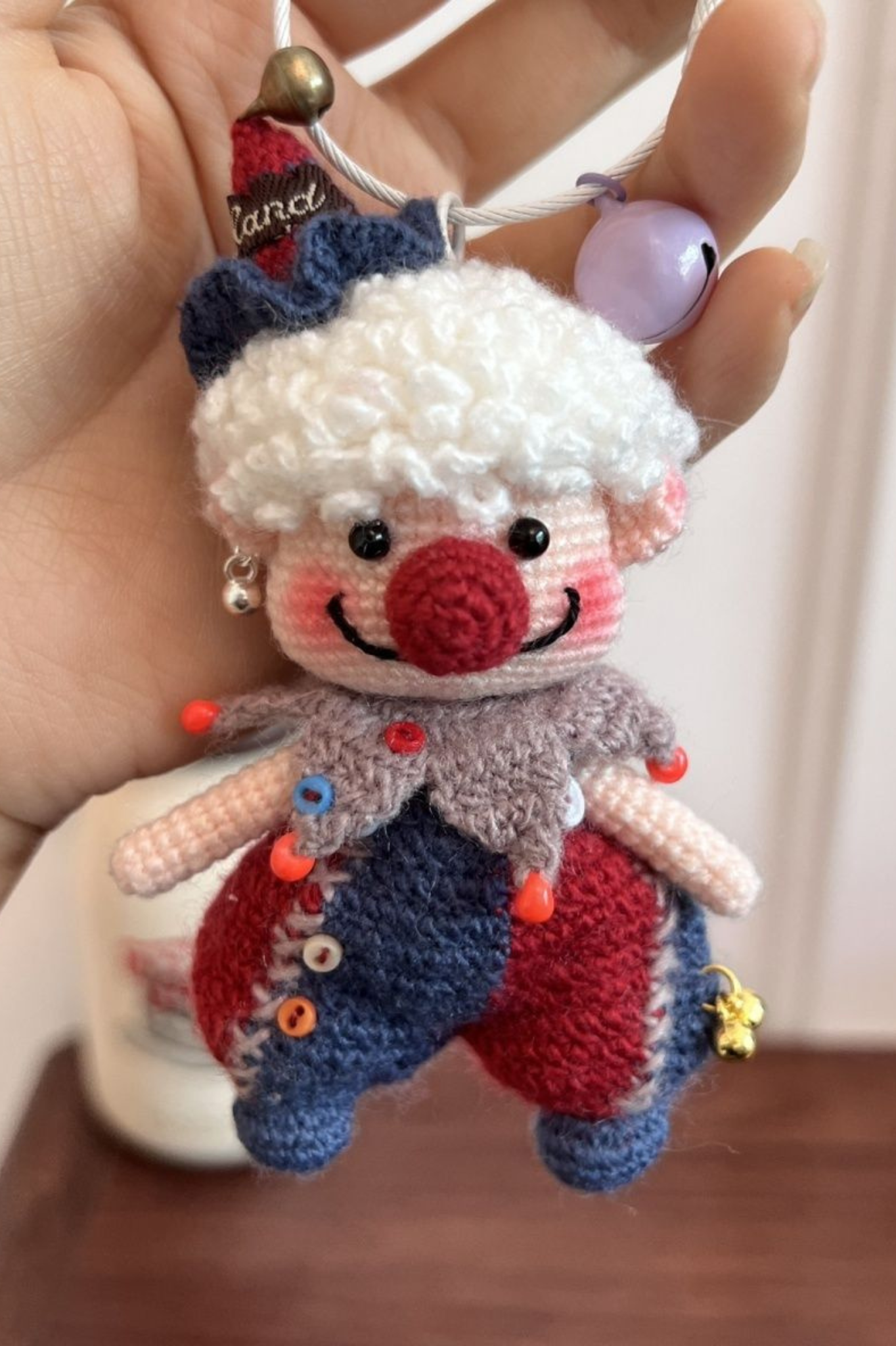 Christmas Clown Knitted Doll-Funny Christmas decorations handmade crochet items