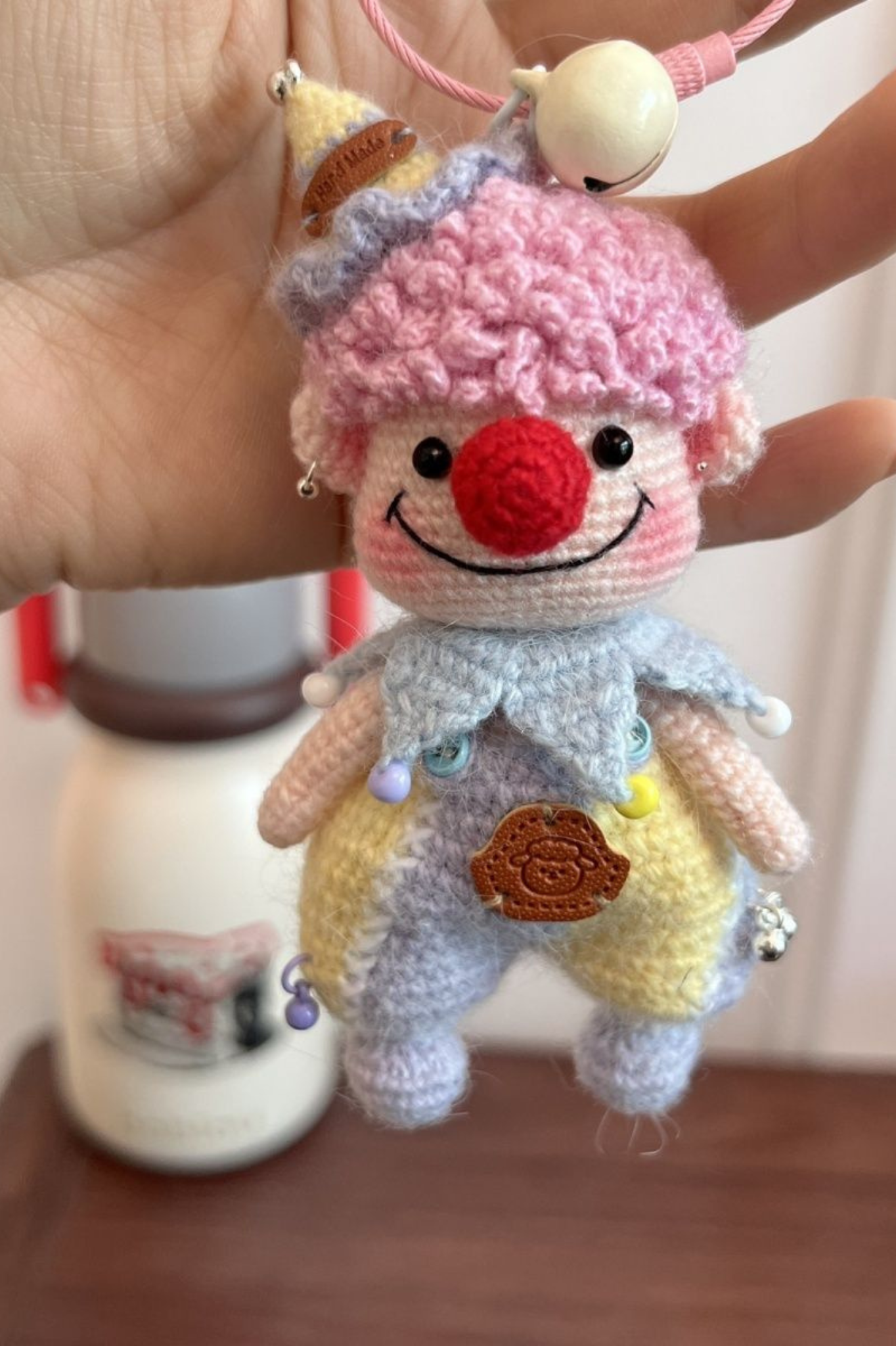 Christmas Clown Knitted Doll-Funny Christmas decorations handmade crochet items