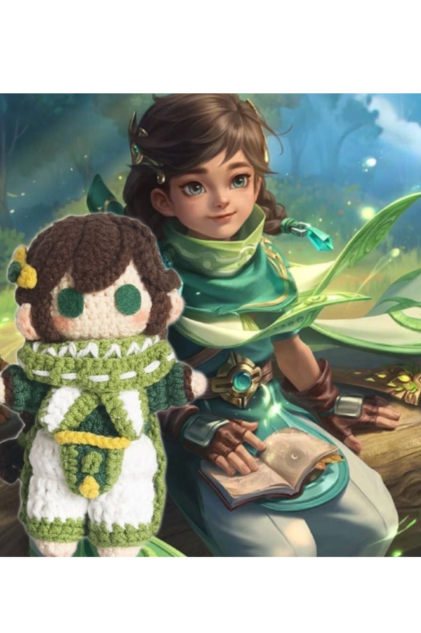 [Finished Product] Custom Honor of Kings Game Fan Art SANG QI- Handmade Crochet Keychain Charm