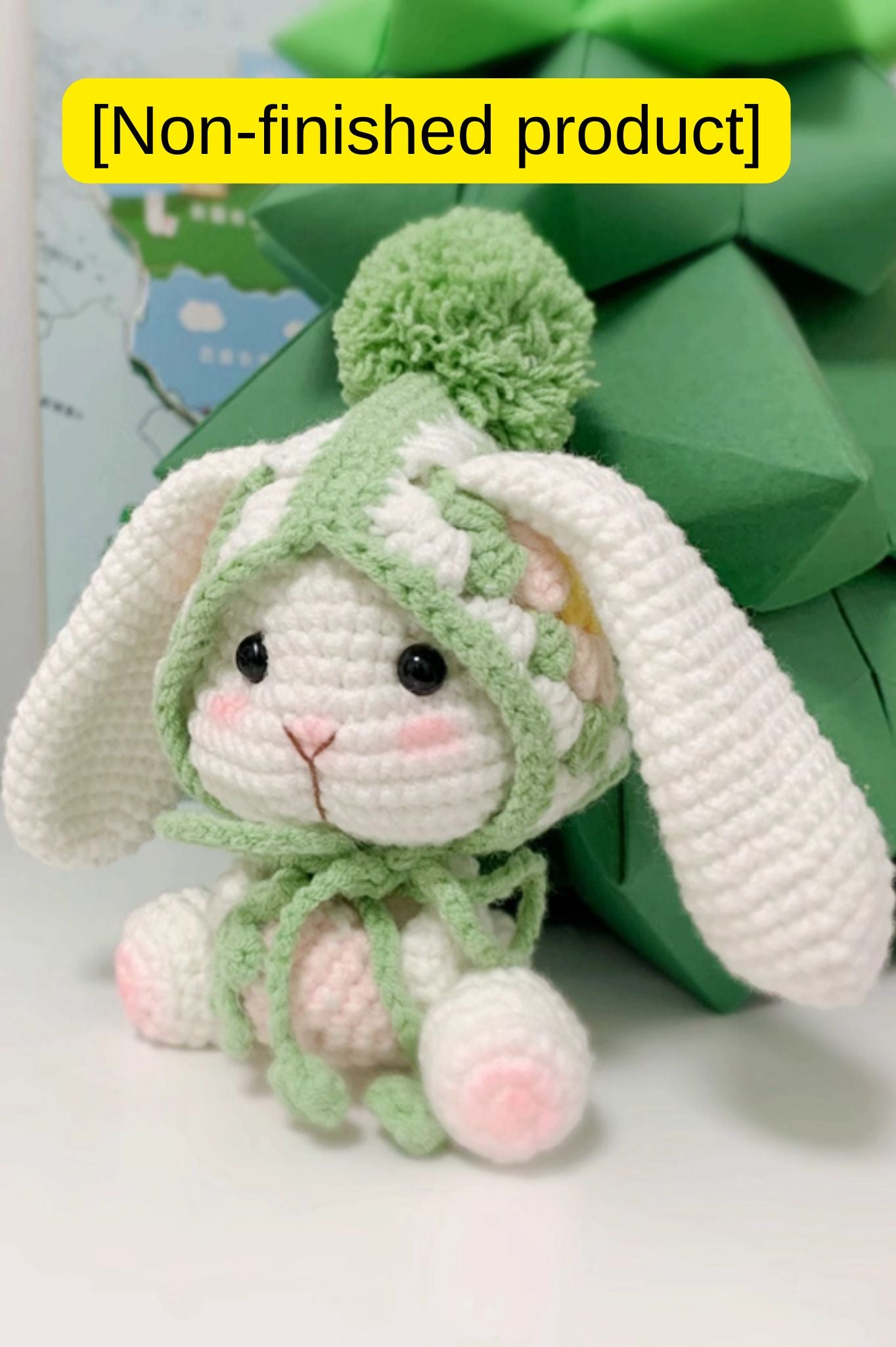 [Finished Product] Vintage Granny Square Lop-eared Rabbit - Handmade Crochet Charm & Decor