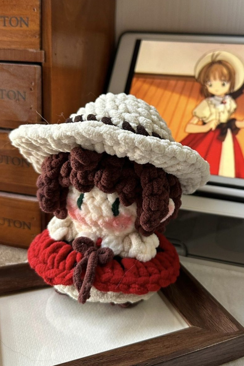 Finished Product Custom Cardcaptor Sakura Doll Fan Art - Handmade Crochet Keychain Charm