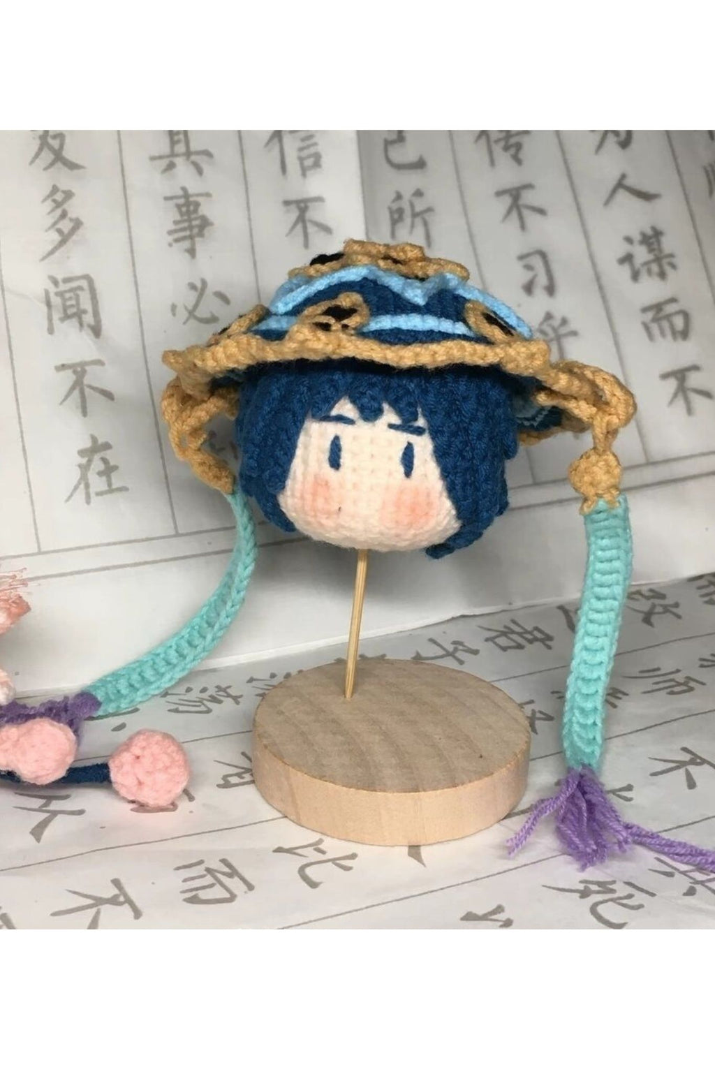 [Finished Product] Custom the Genshin Game Kunikuzushi （Scaramouche）Fan Art - Handmade Crochet Keychain Charm