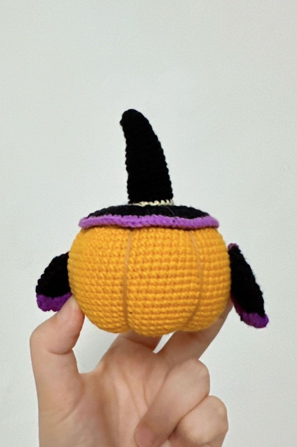 Finished Product Custom Pumpkin-Owl Handmade Crochet Keychain Charm