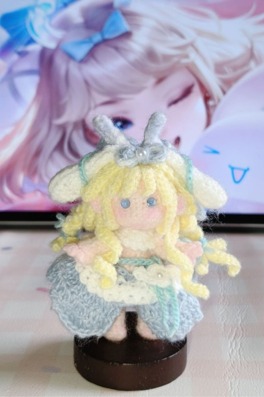 [Finished Product] Custom Yao Game Fan Art - Handmade Crochet Keychain Charm