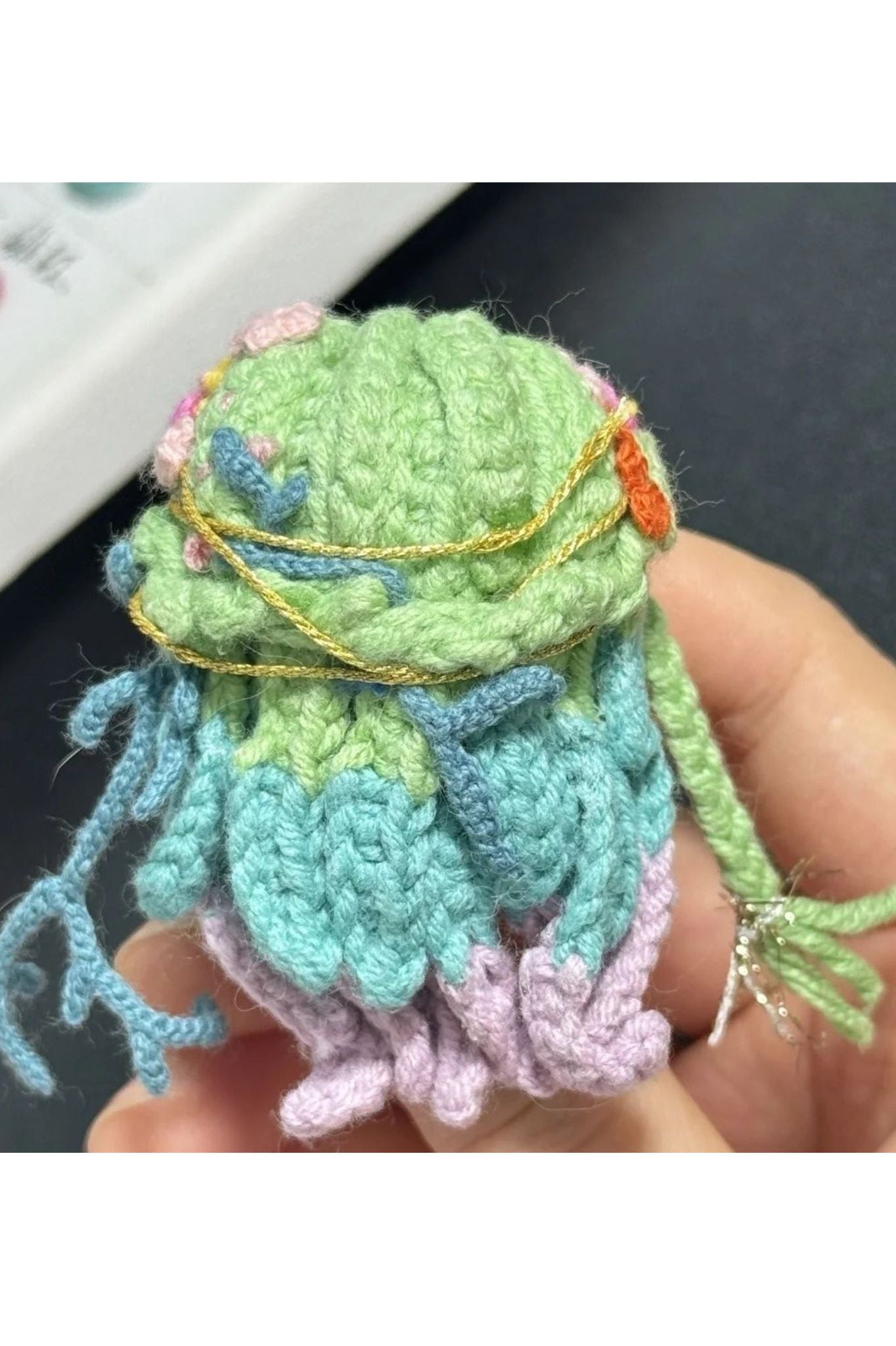 Finished Product Custom Honor of Kings Game Fan Art Diao Chan- Handmade Crochet Keychain Charm