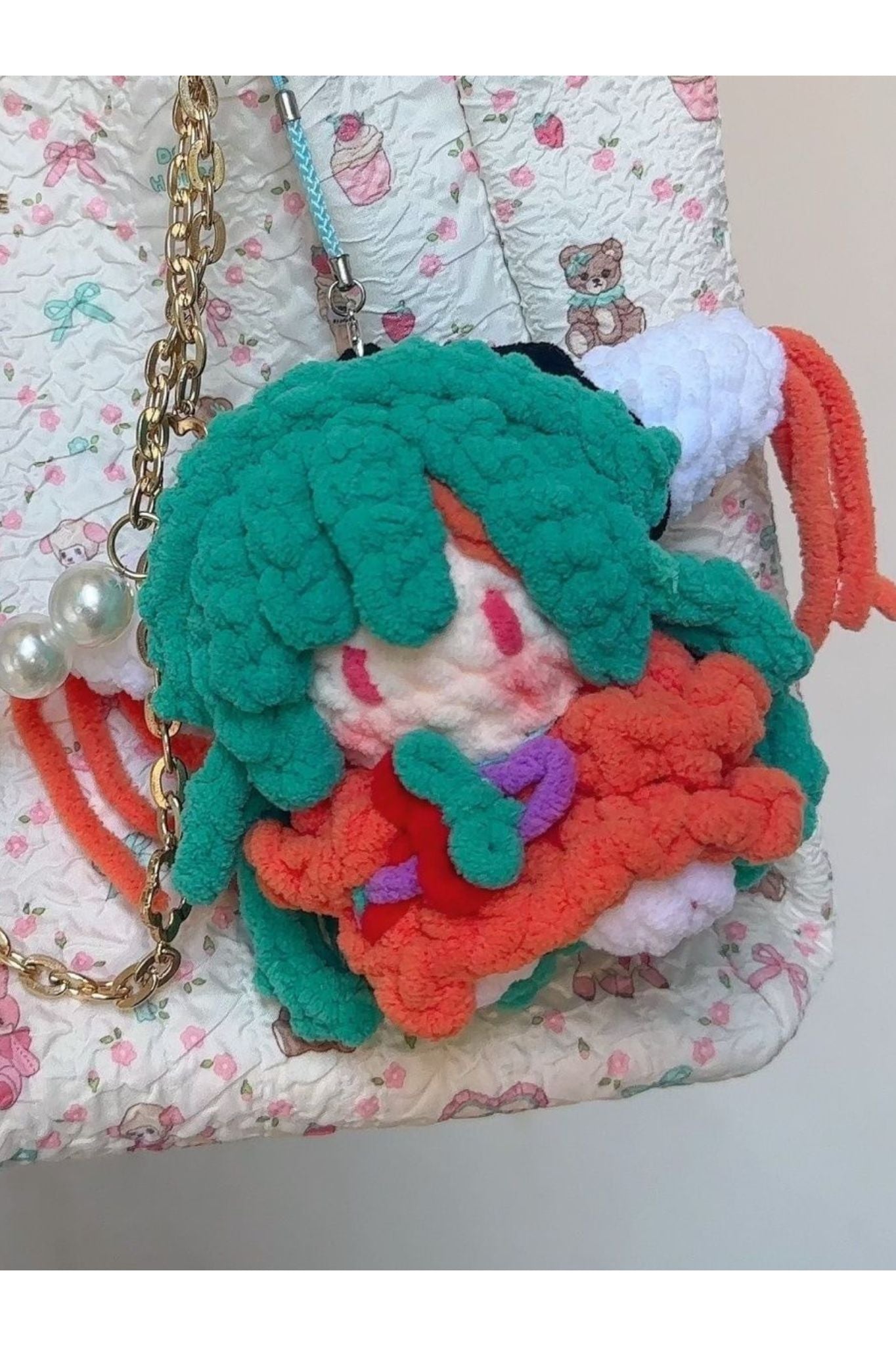 Finished Product Custom Honor of Kings Game Fan Art SHAO SIYUAN- Handmade Crochet Keychain Charm