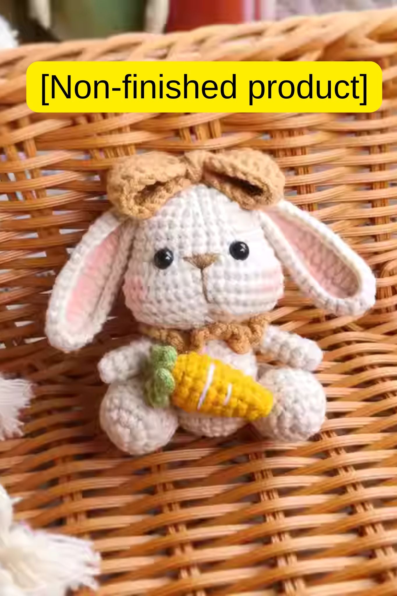 [Finished Product] Vintage Granny Square Lop-eared Rabbit - Handmade Crochet Charm & Decor