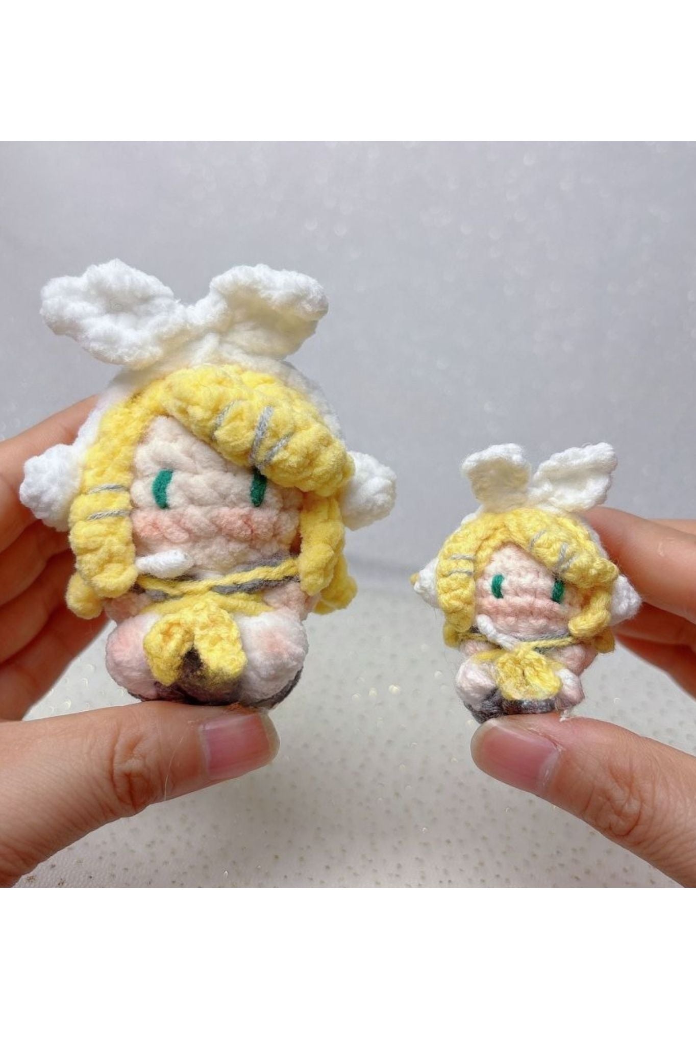 Handcrafted Vocaloid-Inspired Crochet Figures – Rin & Len Kagamine Dolls