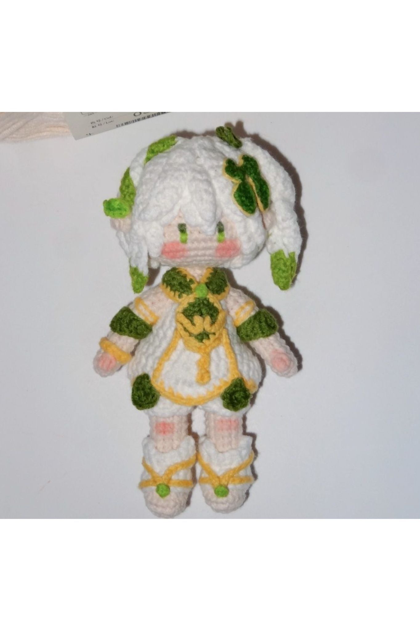 [Finished Product] Custom Nahida the Genshin Game Fan Art - Handmade Crochet Keychain Charm