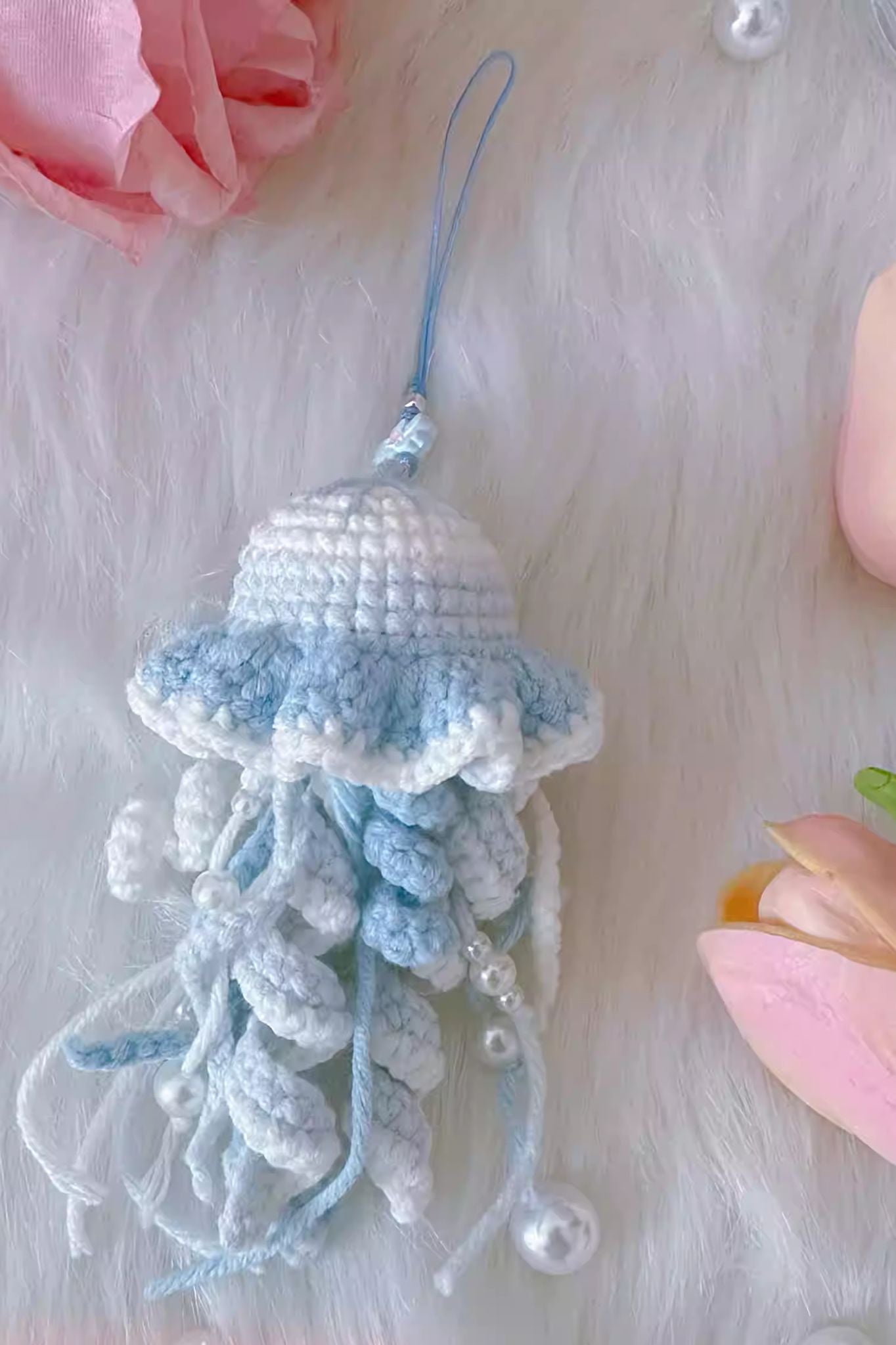 [Finished Product] Custom Gradient Jellyfish Handmade Crochet Keychain Charm Series