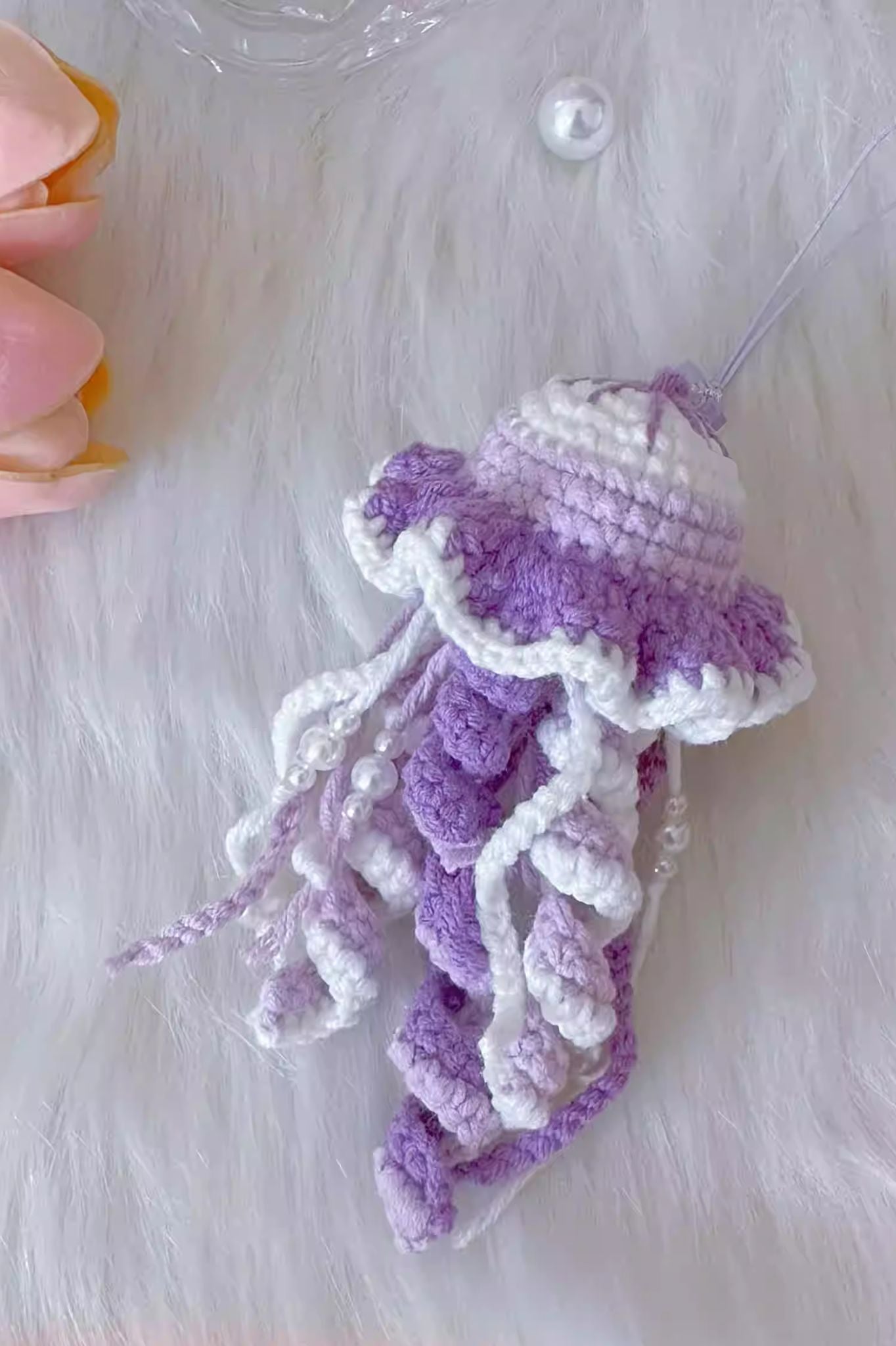 [Finished Product] Custom Gradient Jellyfish Handmade Crochet Keychain Charm Series