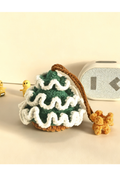 Finished Product Christmas Tree Headphone Case Ornament Handmade Crochet Keychain Charm