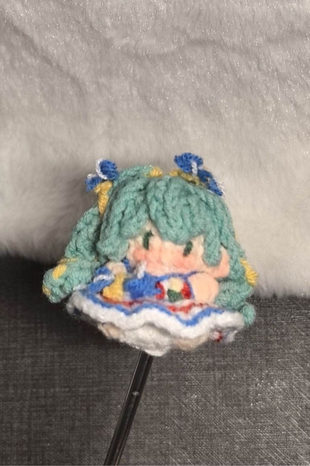 [Finished Product] Custom Hatsune Miku Fan Art - Handmade Crochet Keychain Charm Collection