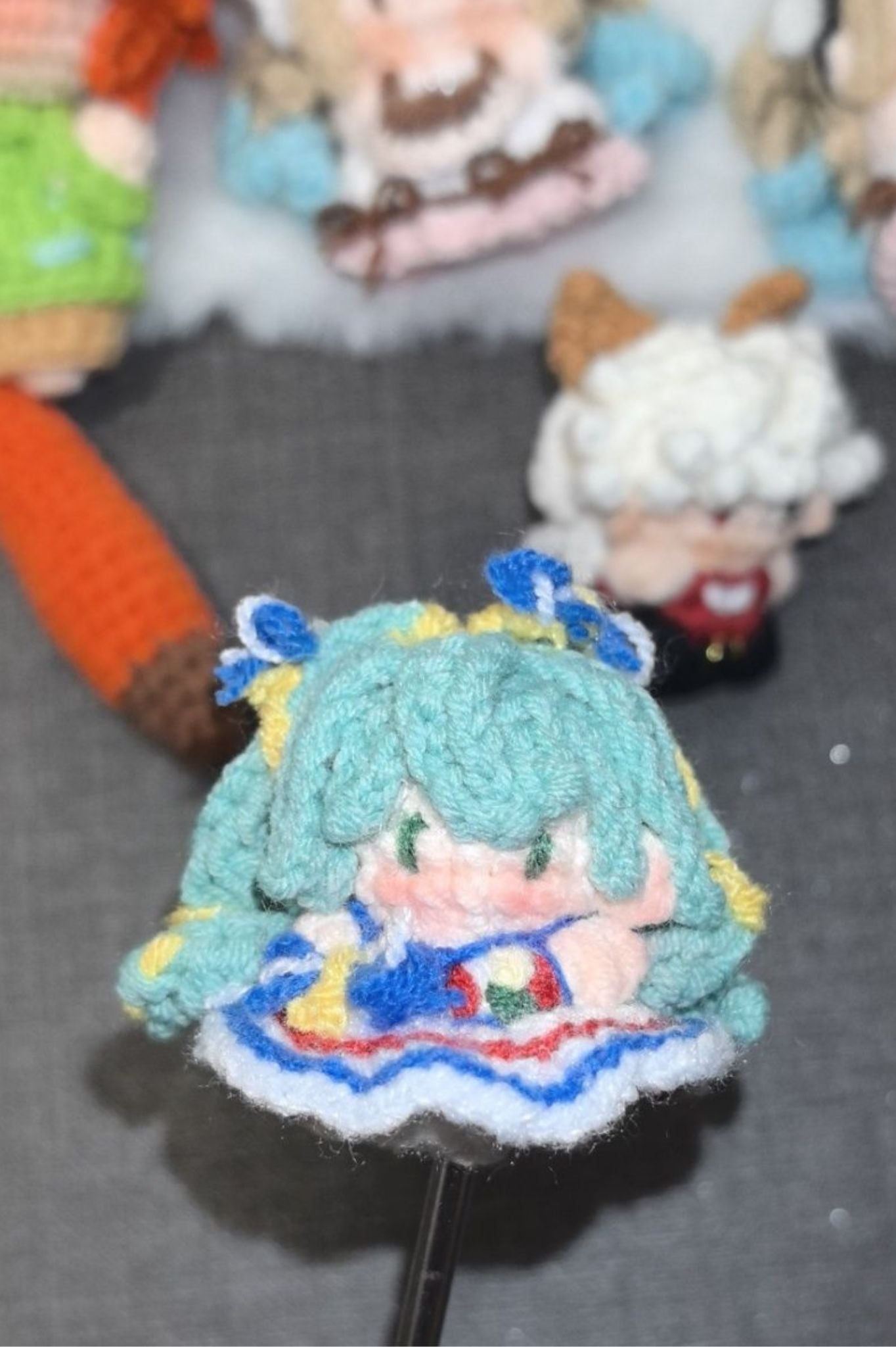 [Finished Product] Custom Hatsune Miku Fan Art - Handmade Crochet Keychain Charm Collection