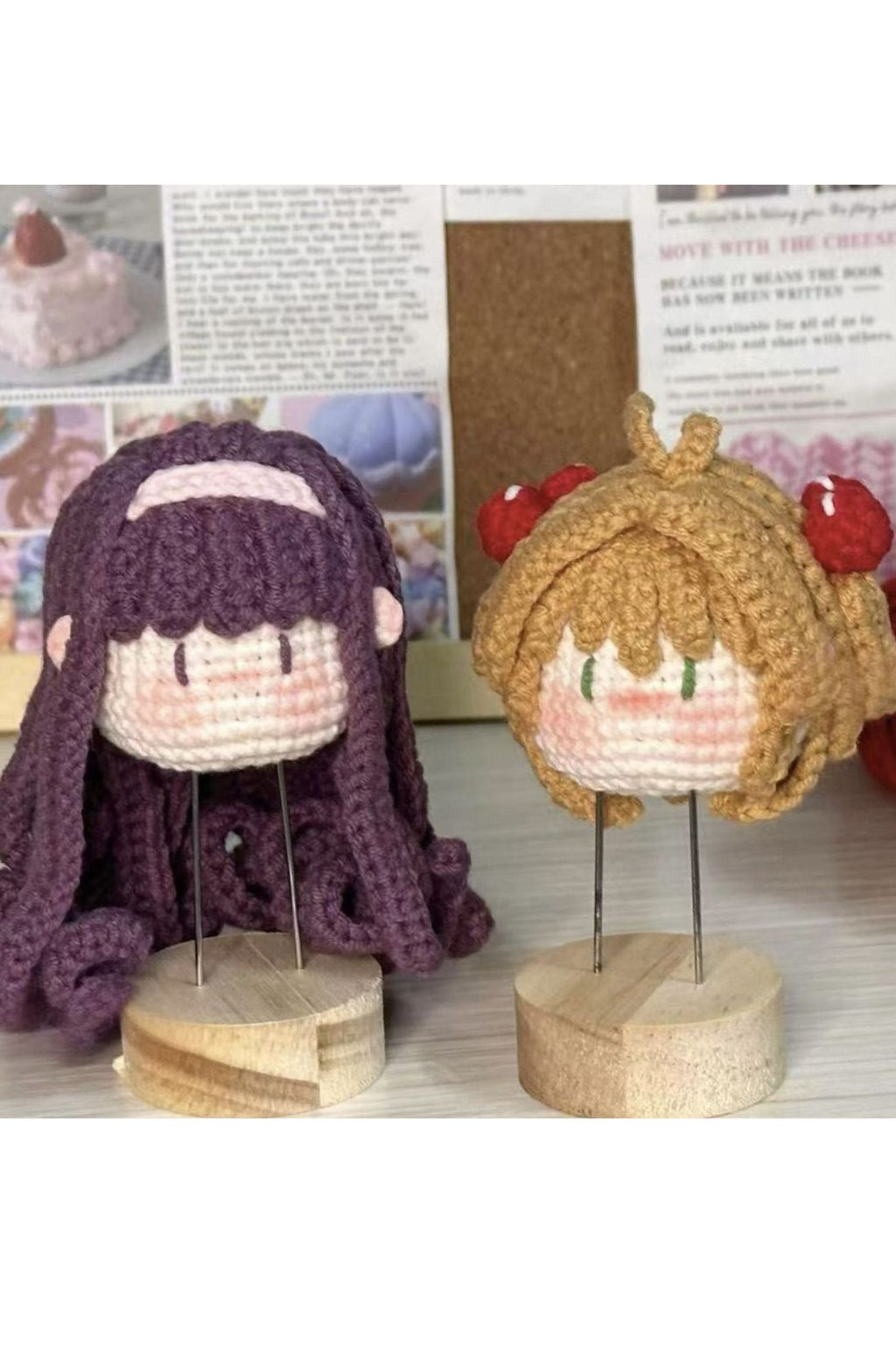 Finished Product Custom Cardcaptor Sakura Doll Fan Art - Handmade Crochet Keychain Charm