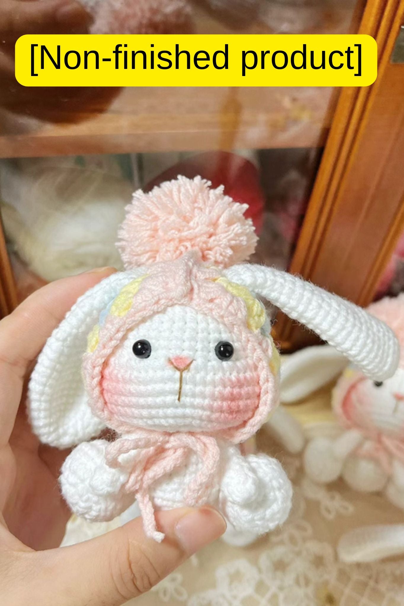 [Finished Product] Vintage Granny Square Lop-eared Rabbit - Handmade Crochet Charm & Decor