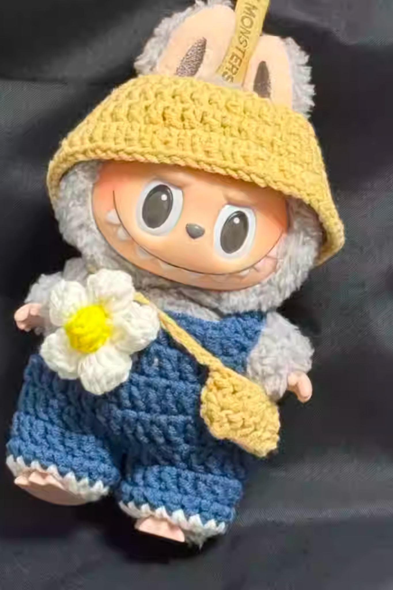 Finished Product Custom Labubu Doll Outfit - Handmade Crochet Keychain Charm & Collectible Accessory