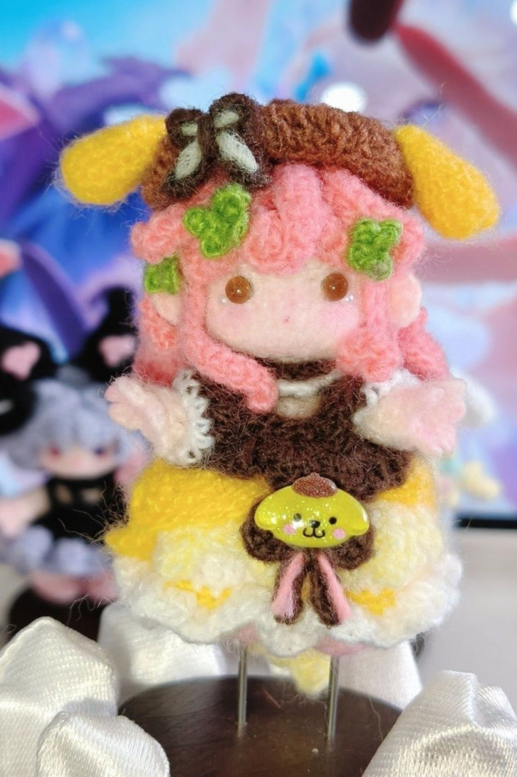 [Finished Product] Custom Agudo Game Fan Art - Handmade Crochet Keychain Charm