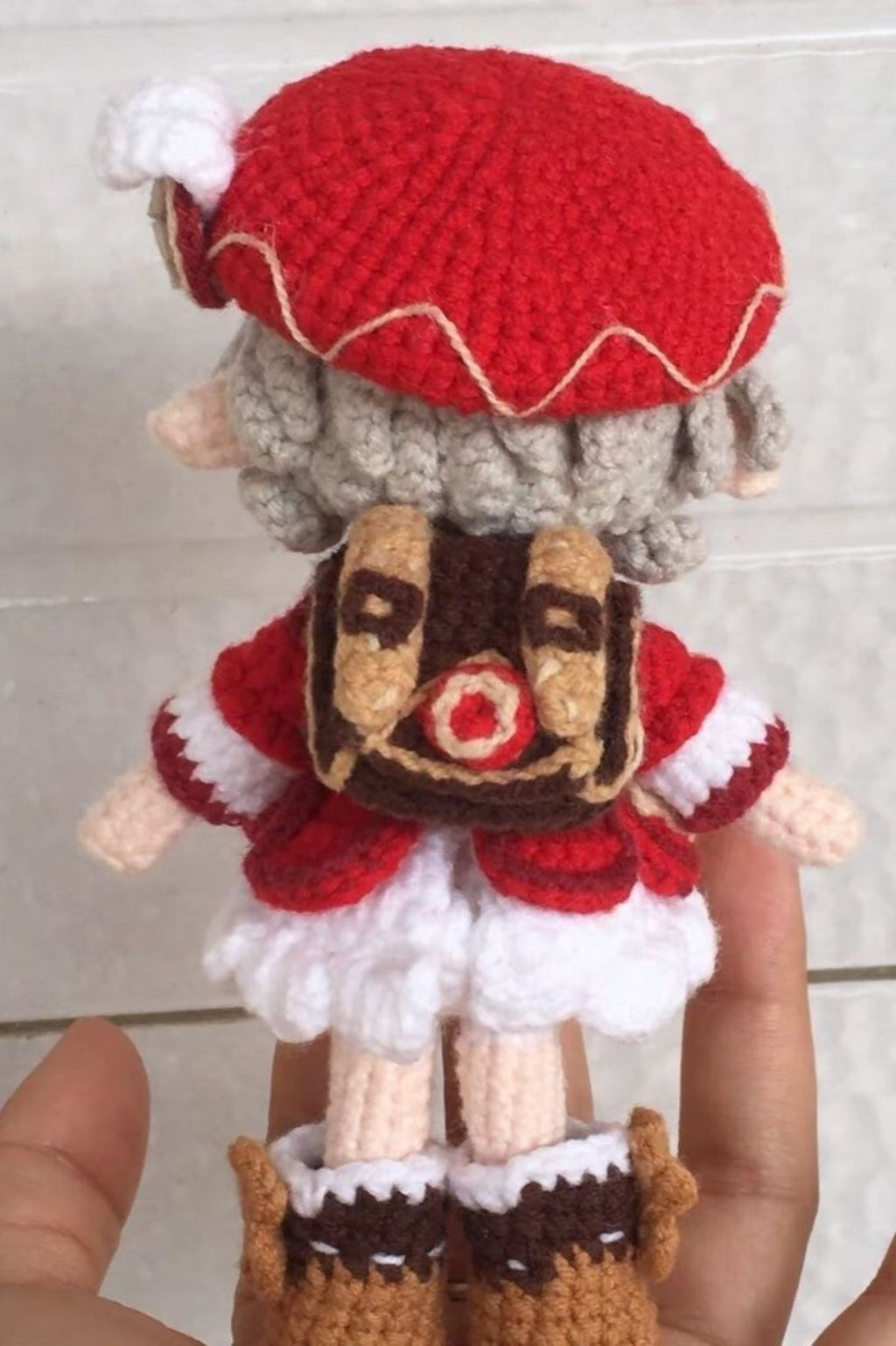 [Finished Product] Custom Genshin Game Klee Fan Art - Handmade Crochet Keychain Charm