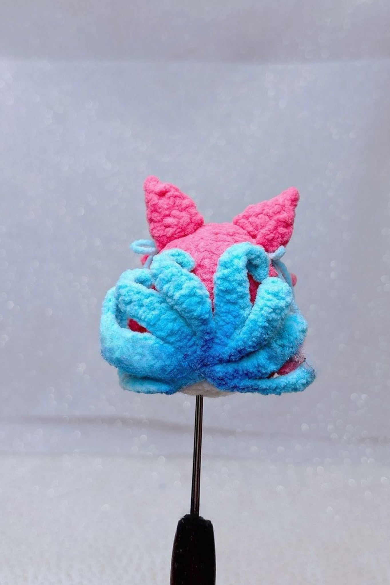 [Finished Product] Custom LOL Game Ahri Fan Art - Handmade Crochet Keychain Charm